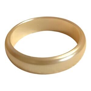 Vintage Moonglow Lucite White Pearlescent Bangle Bracelet